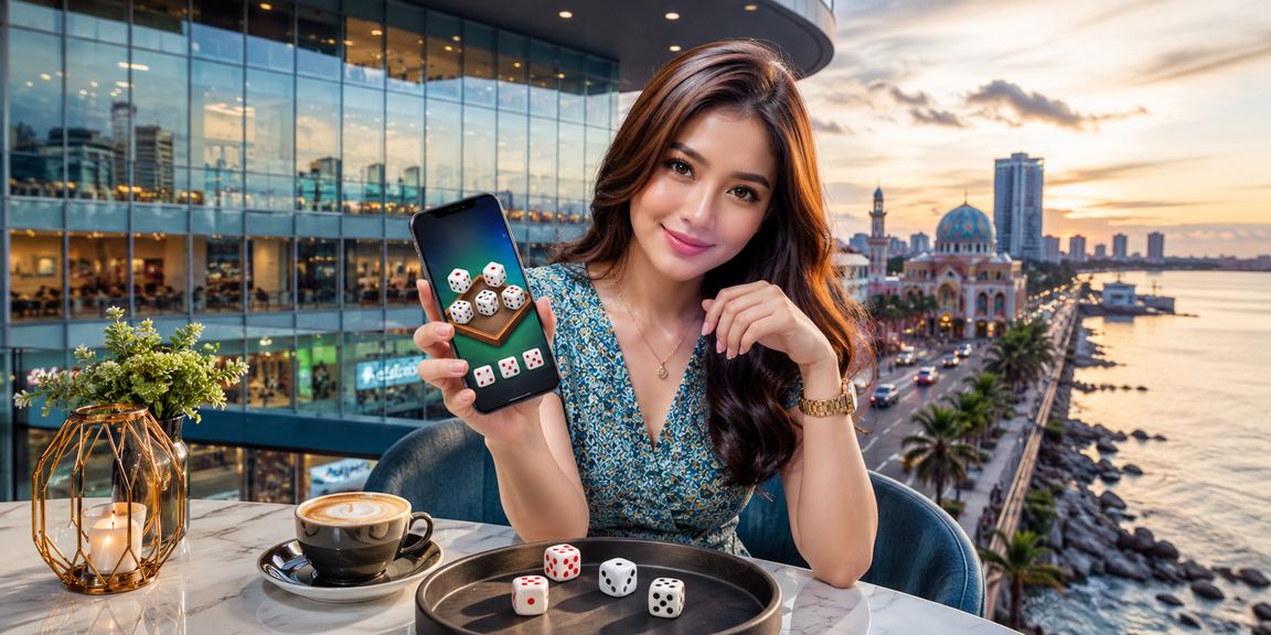 Permainan kad Poker di meja kasino bergaya Malaysia di Johor Bahru